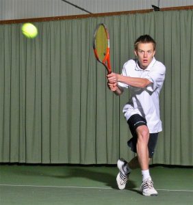 Tennisplayer in action